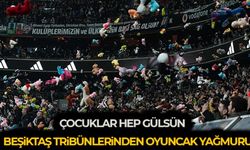 Beşiktaş tribünlerinden oyuncak yağmuru