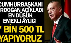 Cumhurbaşkanı Erdoğan: En Düşük Emekli Maaşı 7 Bin 500 TL