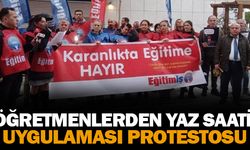 Öğretmenlerden 'yaz saati' protestosu