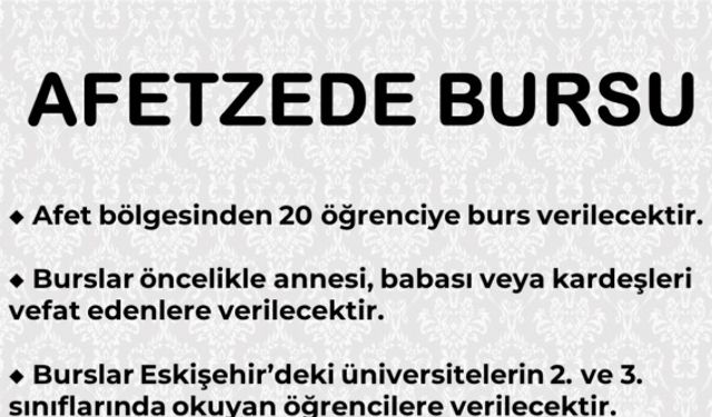 Eskişehir Türk Ocağı’ndan 20 afetzede öğrenciye burs