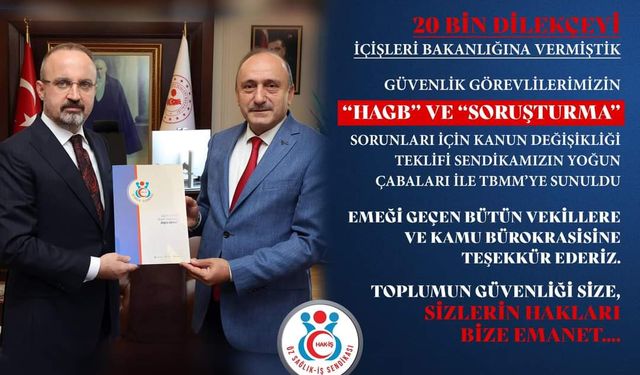 Kamuda çalışan Güvenlik Görevlileri için TBMM'ye kanun teklifi sunuldu